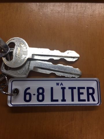 Customer photo review of WA Colour (Aluminium Style) Licence Plate Custom Keychain