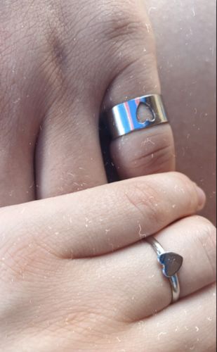 Customer photo review of Matching Promise Rings - 2 Pieces
