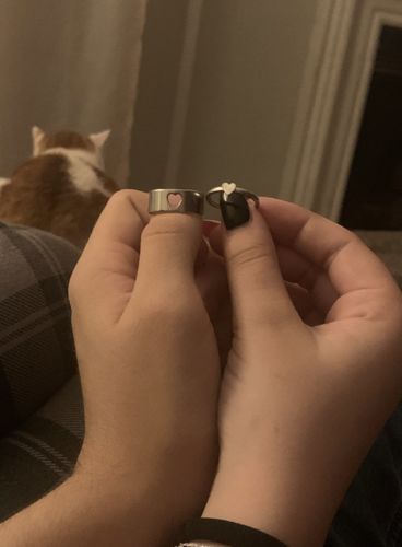 Customer photo review of Matching Promise Rings - 2 Pieces