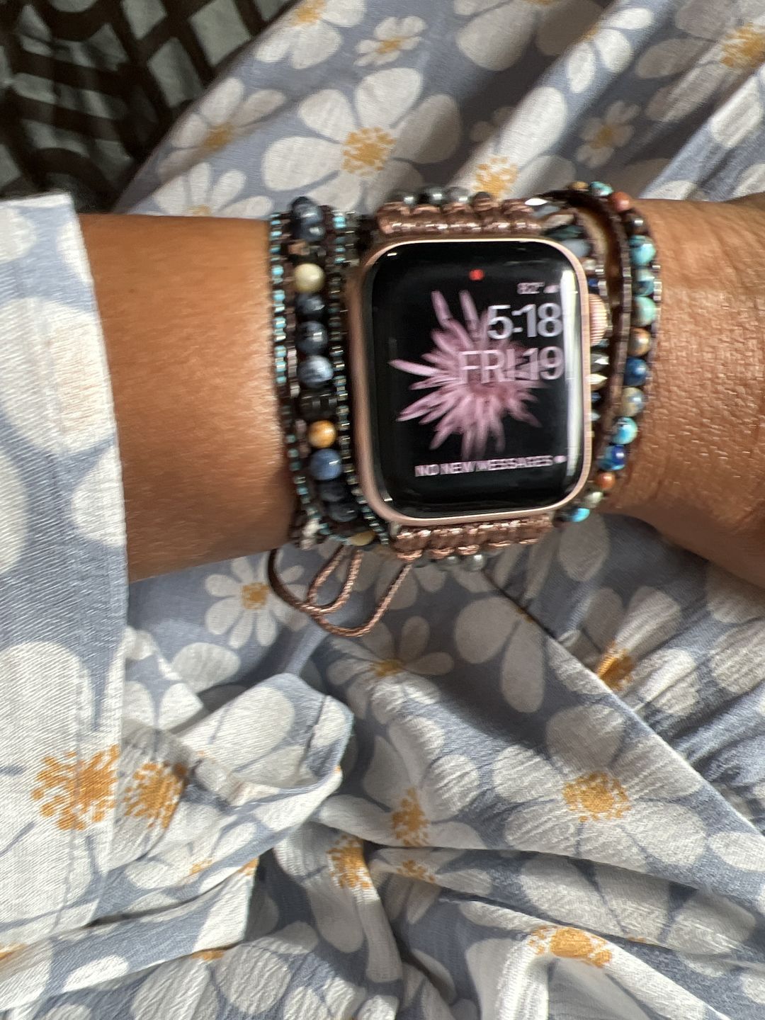 Customer photo review of Serene Ocean Apple Watch Strap
