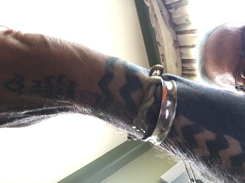 Customer photo review of Brass Double Snake Bracelet