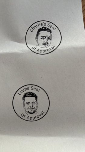 Customer photo review of Self-Inking Face Stamp