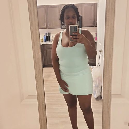 Customer photo review of Cami Bra - Blue Tint