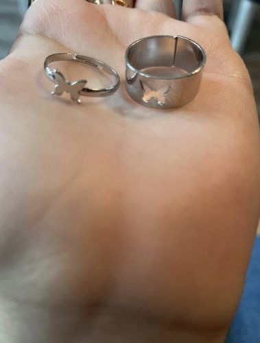 Customer photo review of Matching Promise Rings - 2 Pieces