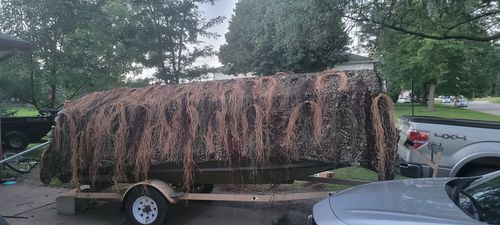 Customer photo review of Hunting Blind Raffia Grass (Pack)
