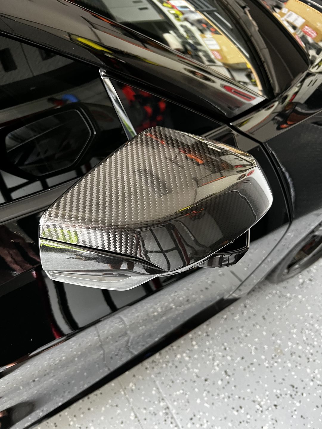 Customer photo review of Corvette C8 Carbon Fiber Mirror Covers
