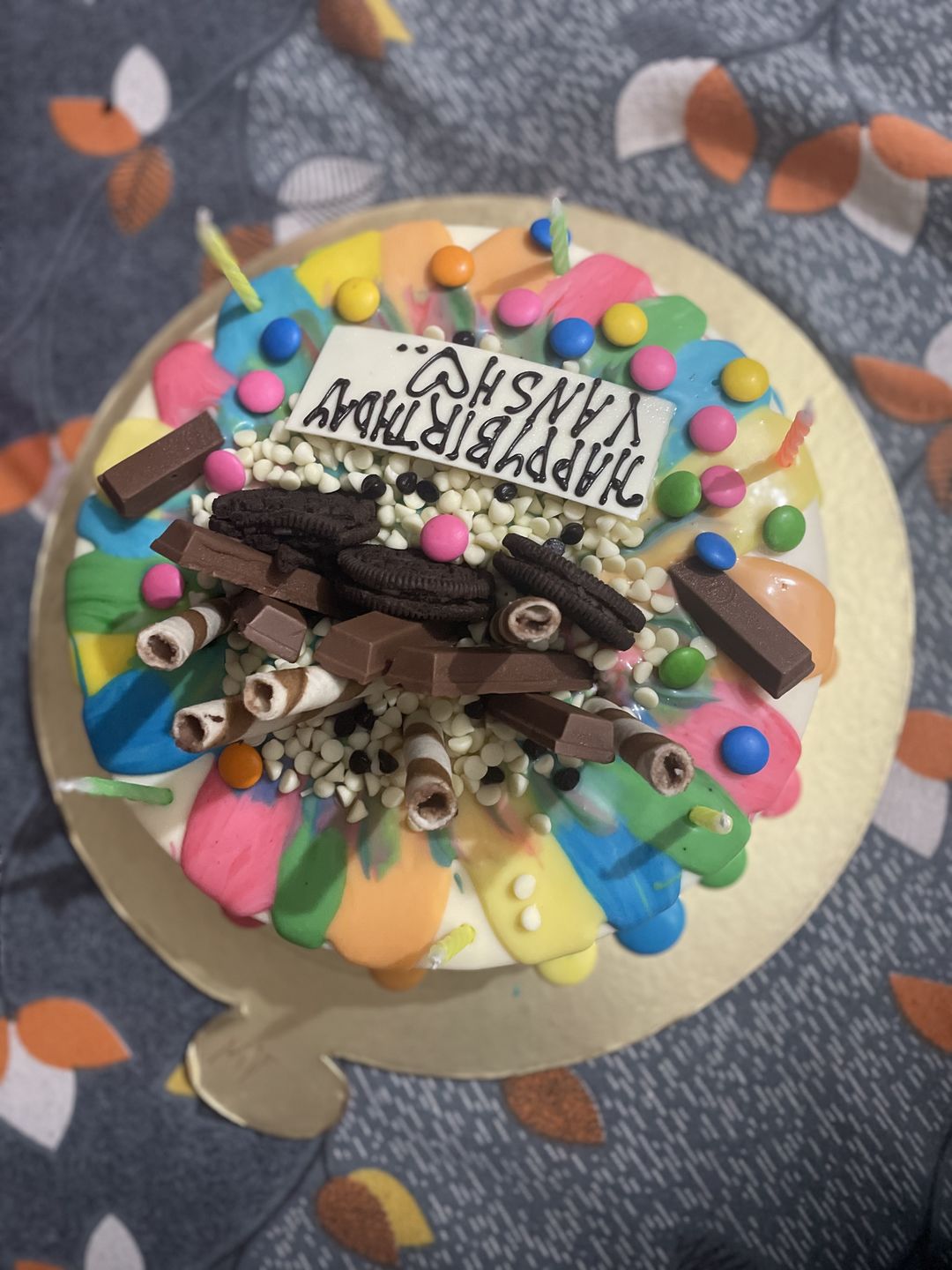 Customer photo review of Colorful Drip Cake