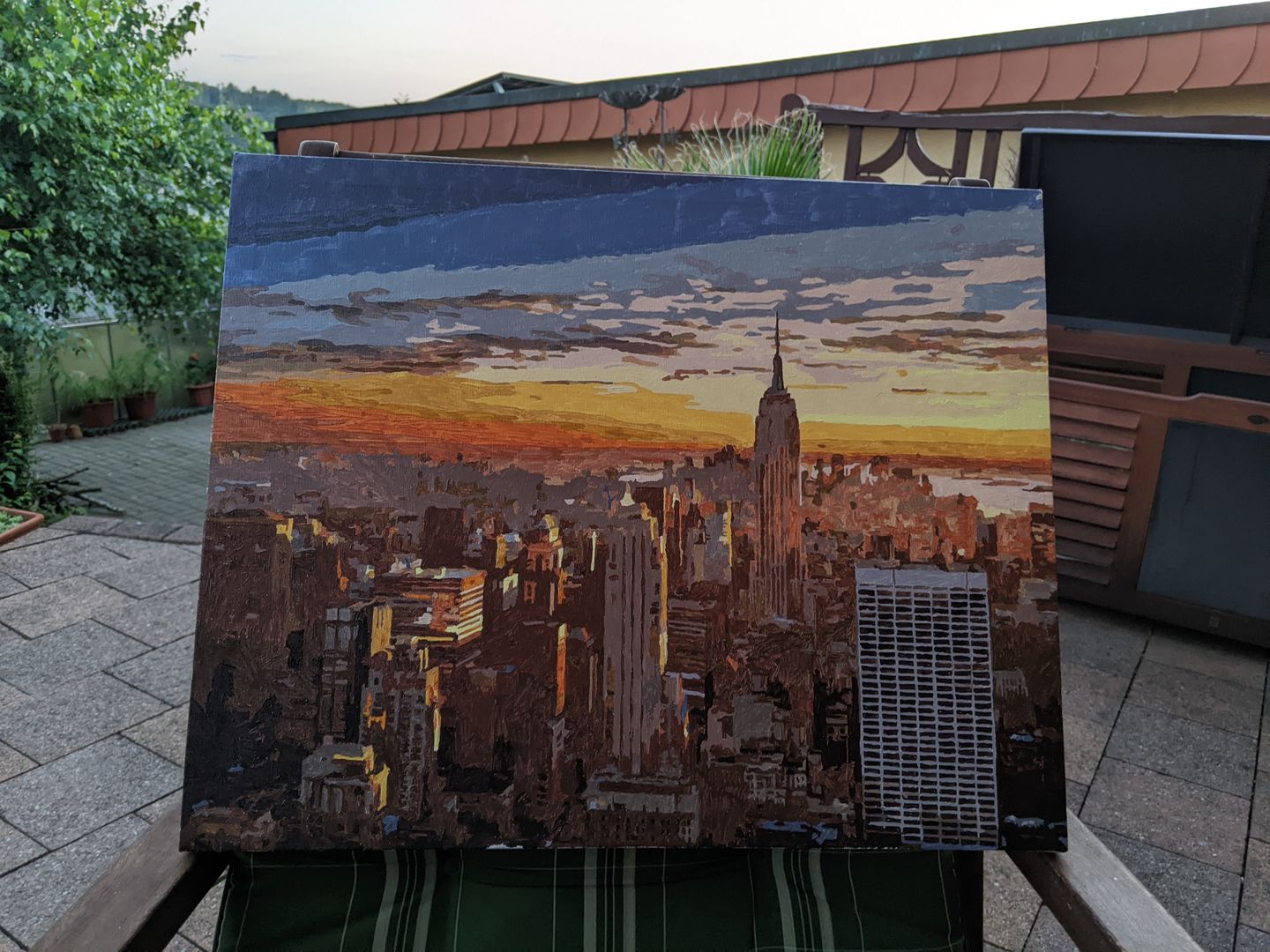 Customer photo review of Malen nach Zahlen - Sonnenuntergang über Manhatten - New York