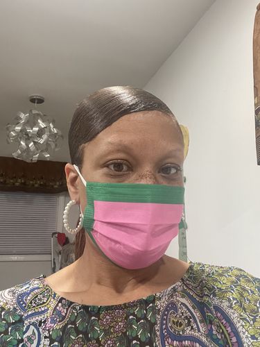 Customer photo review of Disposable Mask. 10 pc pack