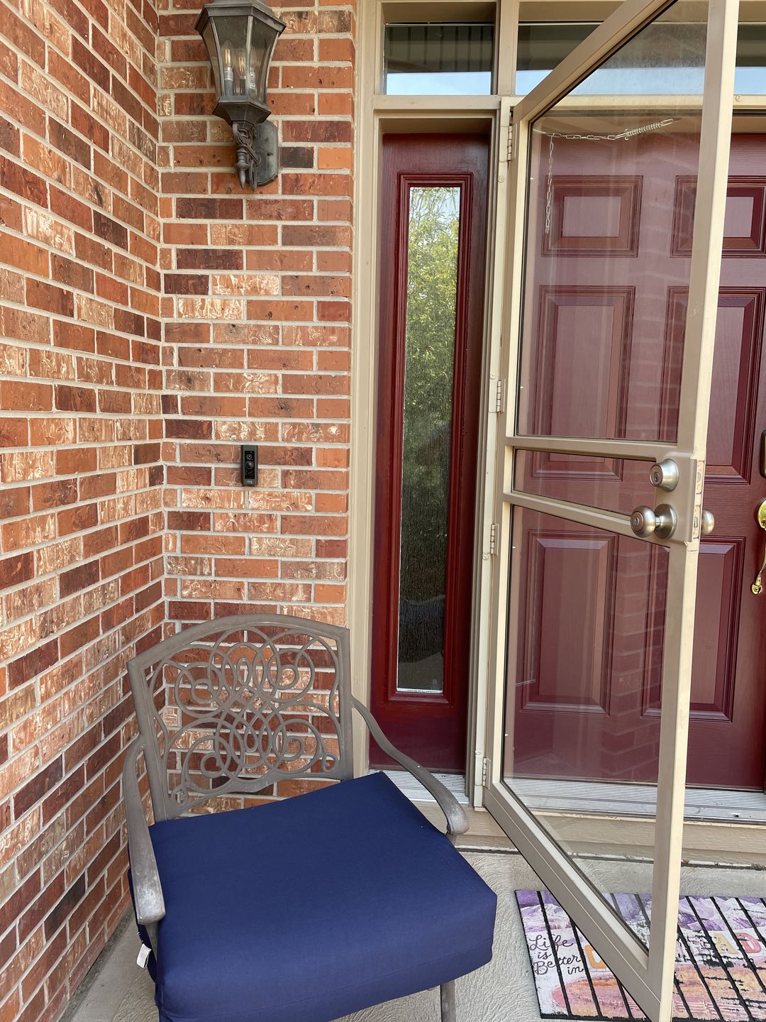 Customer photo review of Rain Glass and Frame Kit (Full Sidelite 9" x 66" Frame Size)