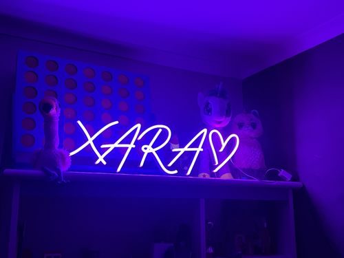 Customer photo review of Personalised  Name Neon Signs