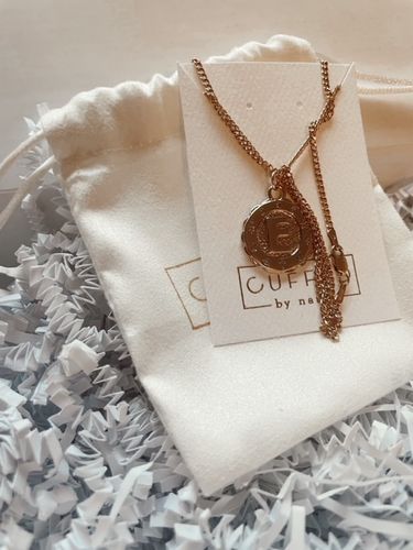 Customer photo review of goddess initial necklace