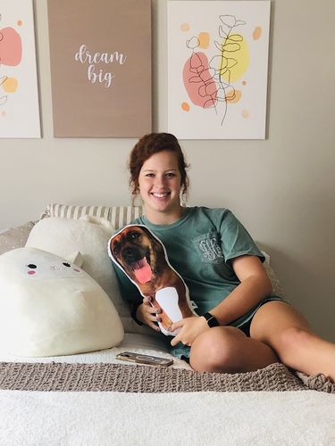 Customer photo review of Create A Custom Dog Pillow