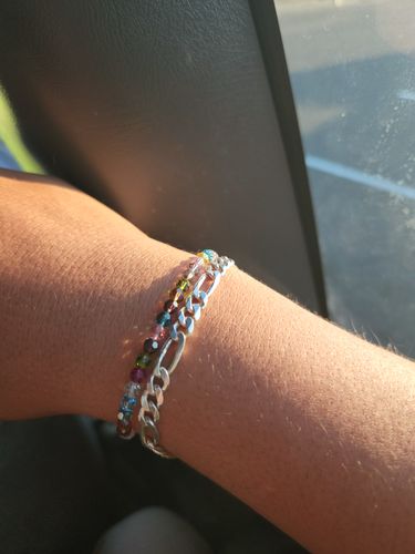 Customer photo review of #eastersunday001 Swarovski 4mm gem bracelet