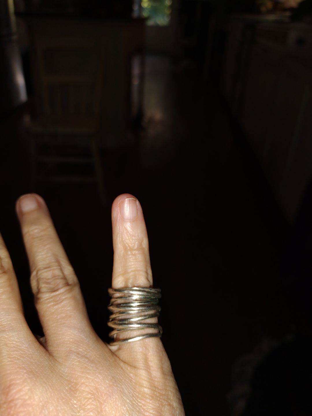 Customer photo review of Chunky Wrap Wide Band Ring Sterling Silver