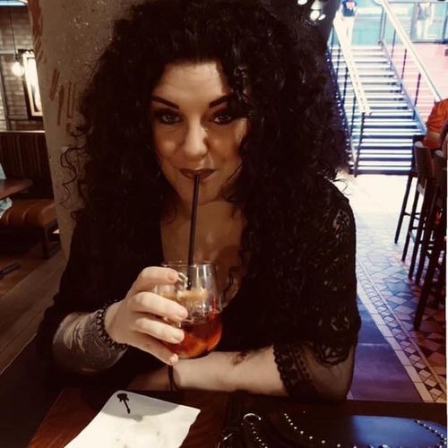 Customer photo review of Curly Ash Blonde