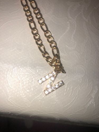 Customer photo review of Amor Initial Anklet