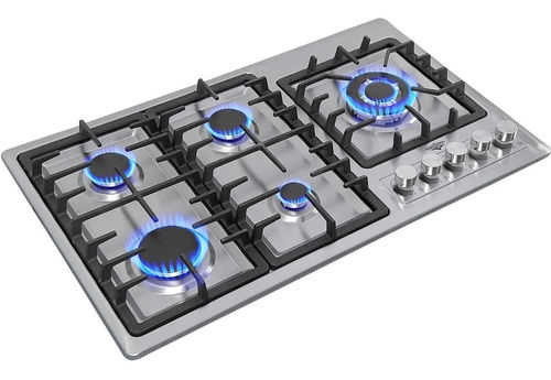 Customer photo review of Parrilla de Gas Empotrable Acero Inoxidable 5 Quemadores Premium