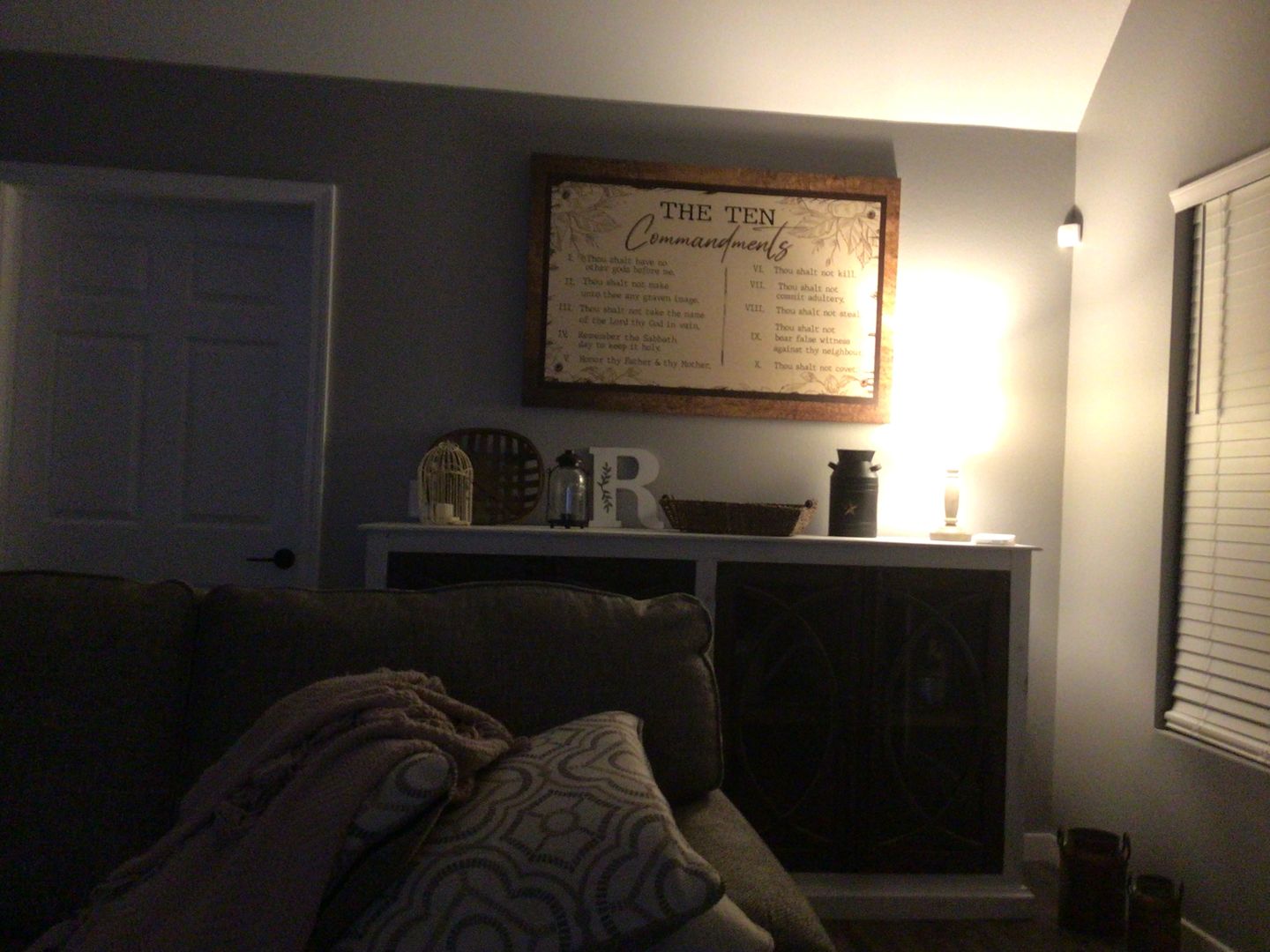 Customer photo review of 10 commandments wall art canvas - Christian wall art