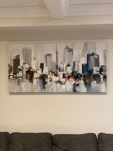 Customer photo review of 'Abstract Toronto' Framed Canvas