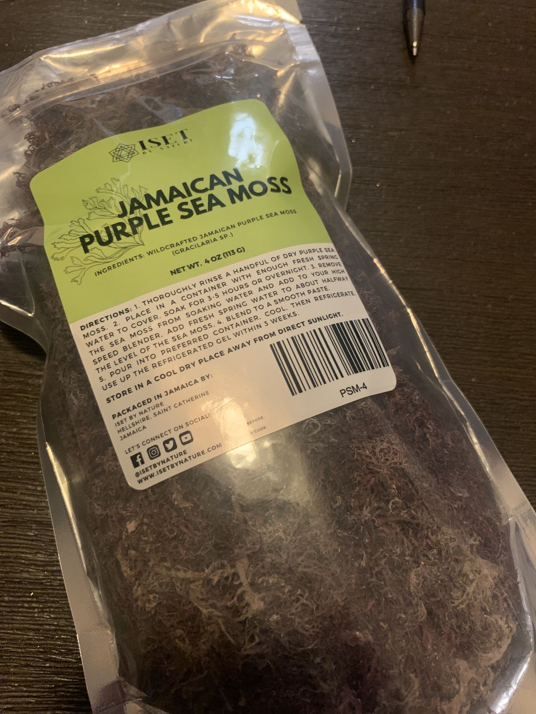 Customer photo review of Jamaican Purple Sea Moss (Raw, Wildcrafted)