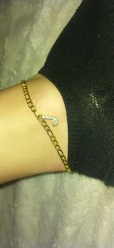 Customer photo review of Amor Initial Anklet