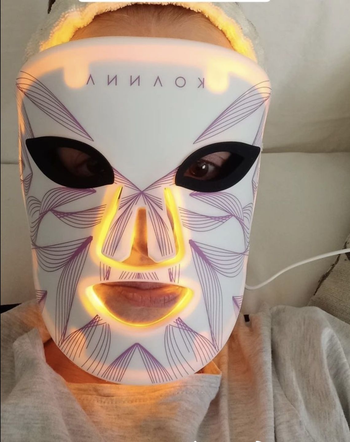 Customer photo review of LED Light Therapy Mask