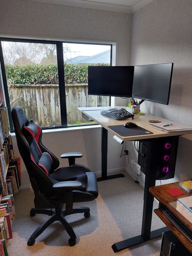 Customer photo review of Evo Electric Standing Height Adjustable  Desk(Free Shipping Nationwide)
