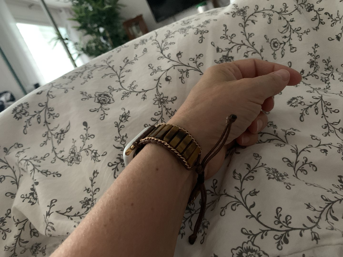 Customer photo review of Fierce Tiger's Eye Apple Watch Strap