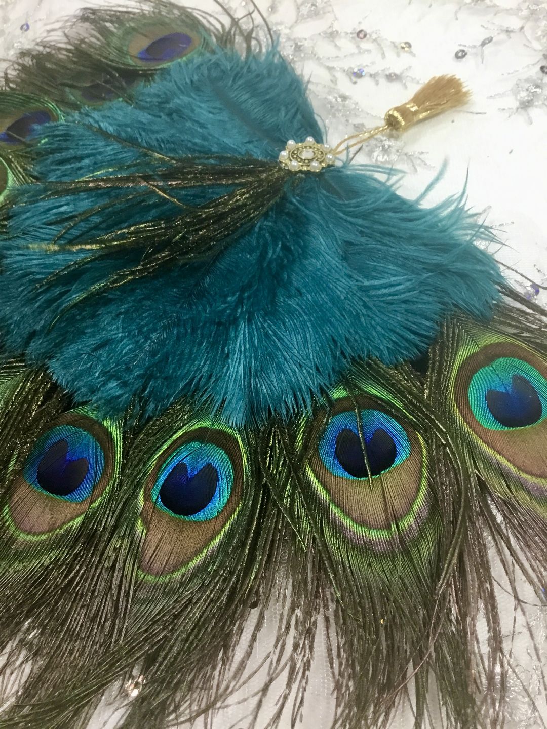 Customer photo review of Ostrich Drab Feathers (Short)