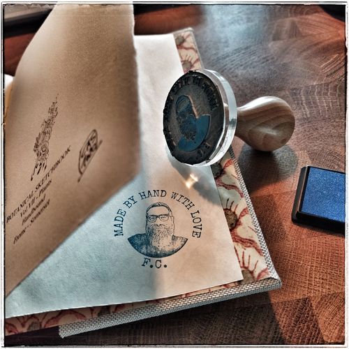 Customer photo review of Wooden Handle Face Stamp