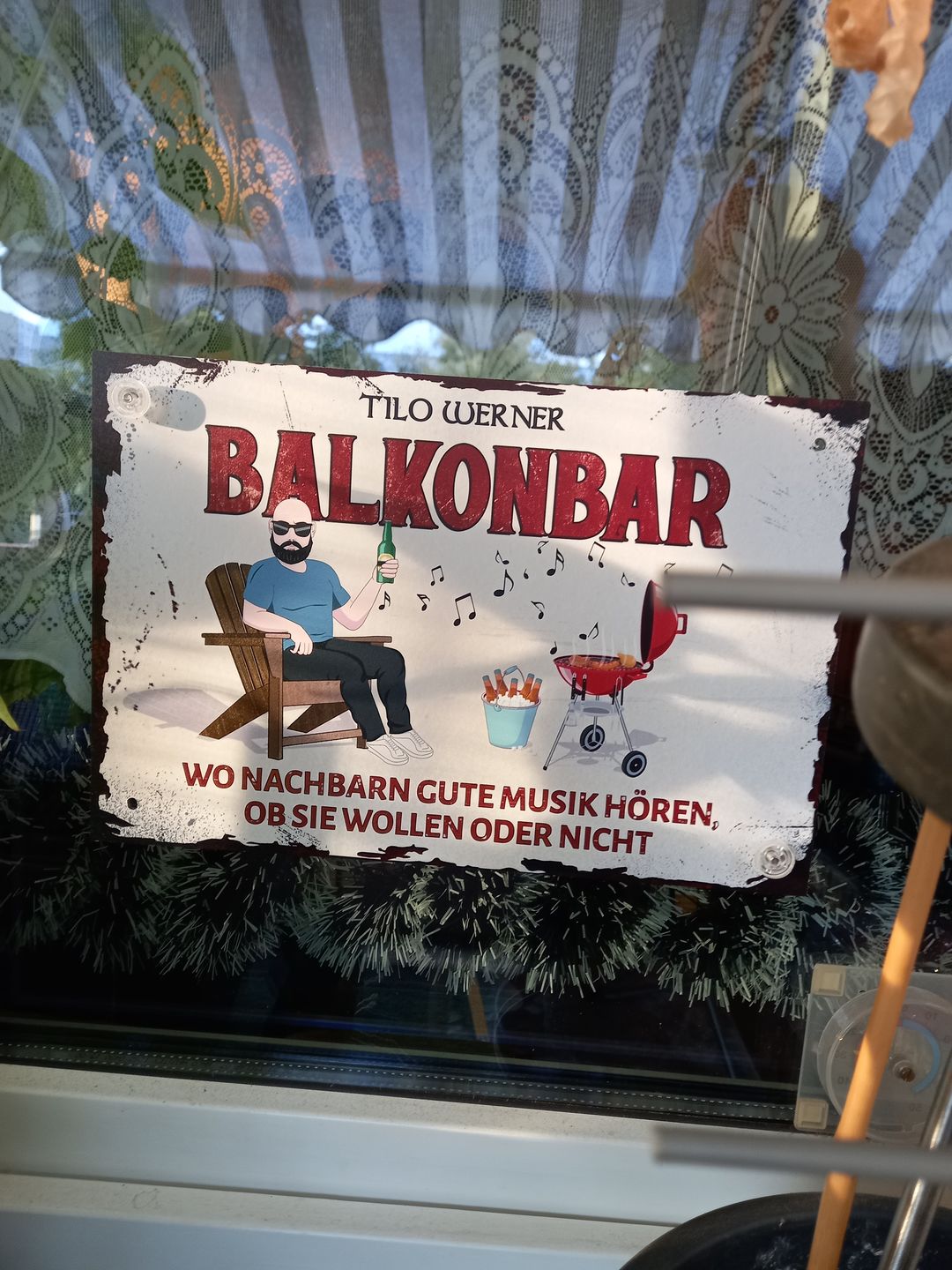 Customer photo review of Mein Grillplatz - Outdoor-Türschild
