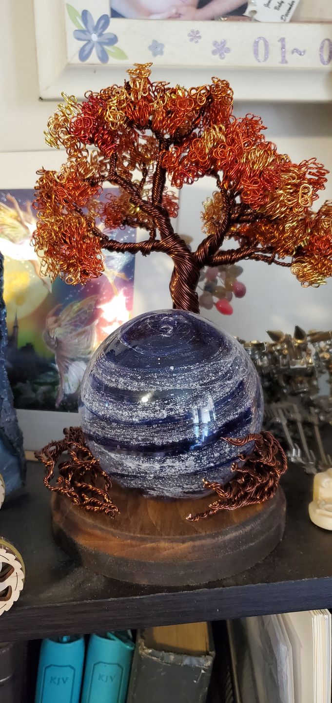 Customer photo review of Autumn Sunshine Tree Of Life Sparkle Orb