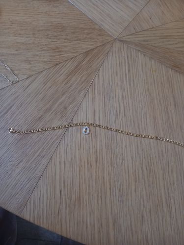 Customer photo review of Amor Initial Anklet