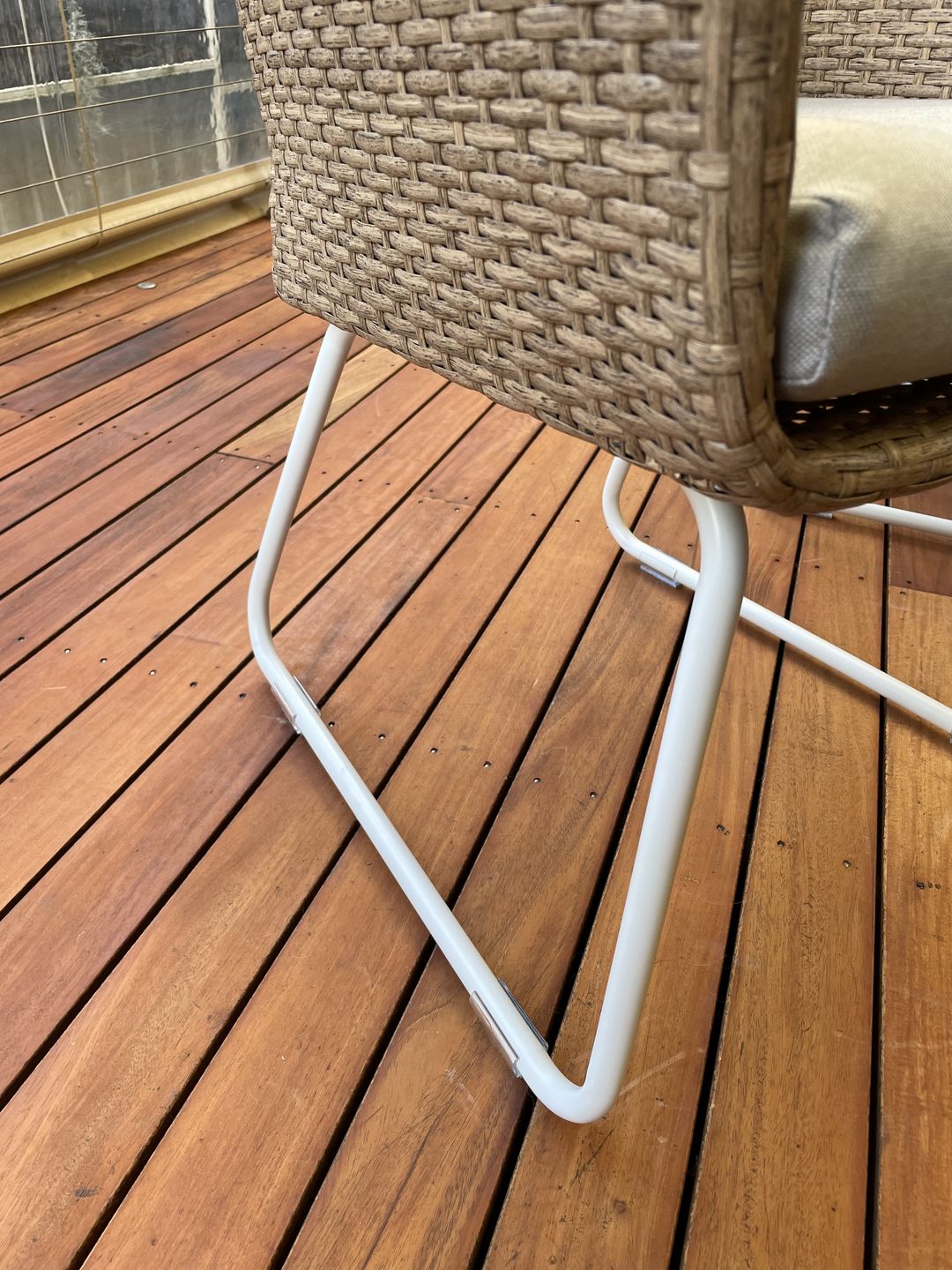 Customer photo review of Clear Felt Clip on Sled Chair Glides - Sleigh Chair Glides