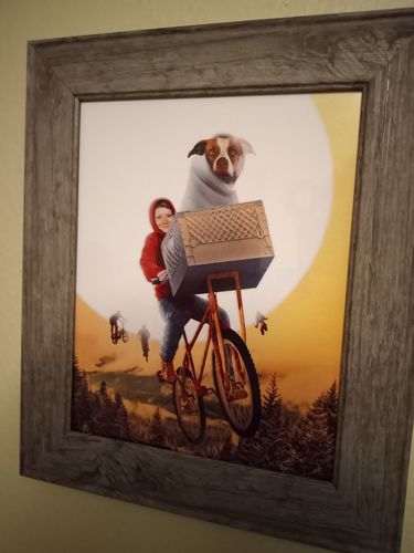 Customer photo review of 'Doggo-Terrestrial' Personalized Pet/Human Poster