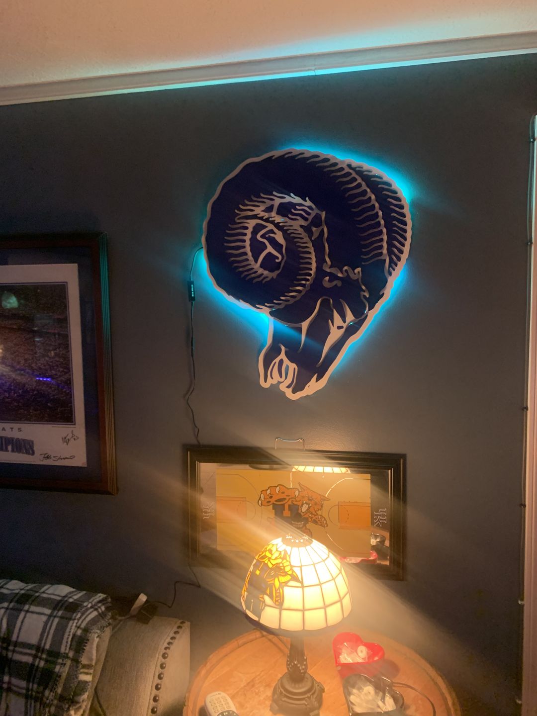 Customer photo review of Los Angeles Rams Throwback "1970-82" 3D Vintage Metal Wall Art