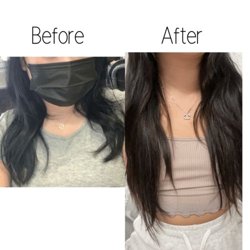 Customer photo review of Growth & Shine Hair Oil