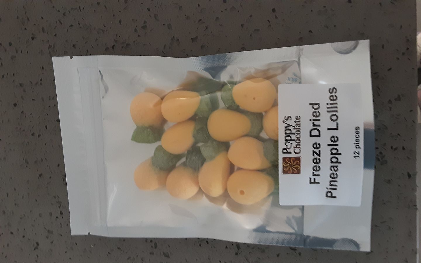Customer photo review of Freeze Dried Pineapple Lollies