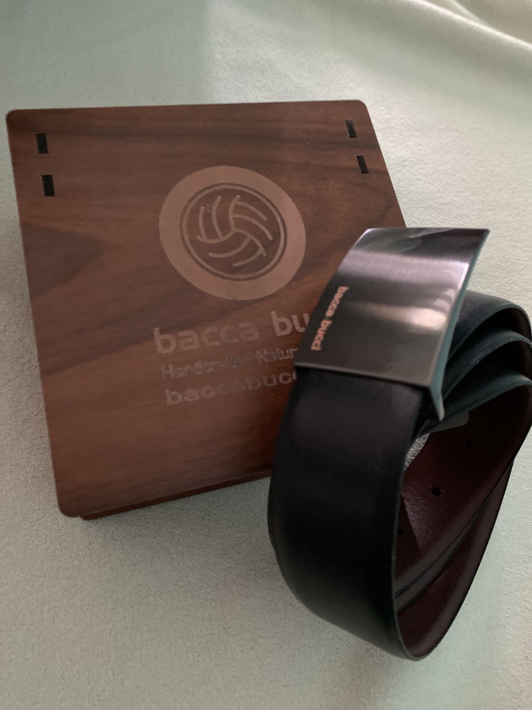 Customer photo review of Bacca Bucci dress belt with Genuine Leather