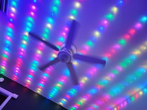 Customer photo review of DormVibes Color Changing Ceiling Lights