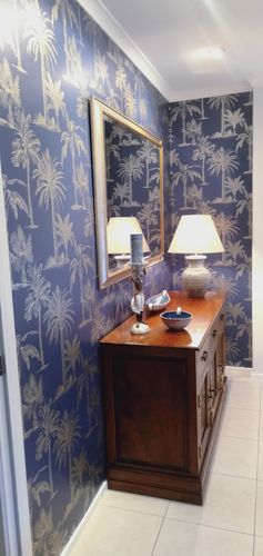 Customer photo review of Glistening Tropical Tree Wallpaper - 3 Colours