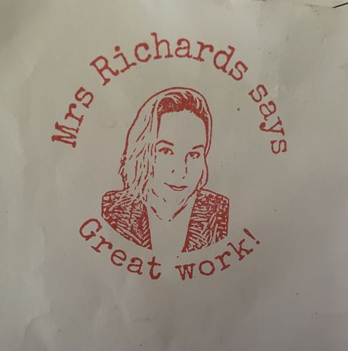 Customer photo review of Wooden Handle Face Stamp