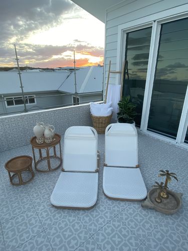 Customer photo review of Calm Rattan Side Table Set