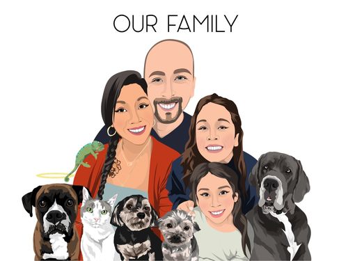 Customer photo review of Custom Fur-mily Portrait