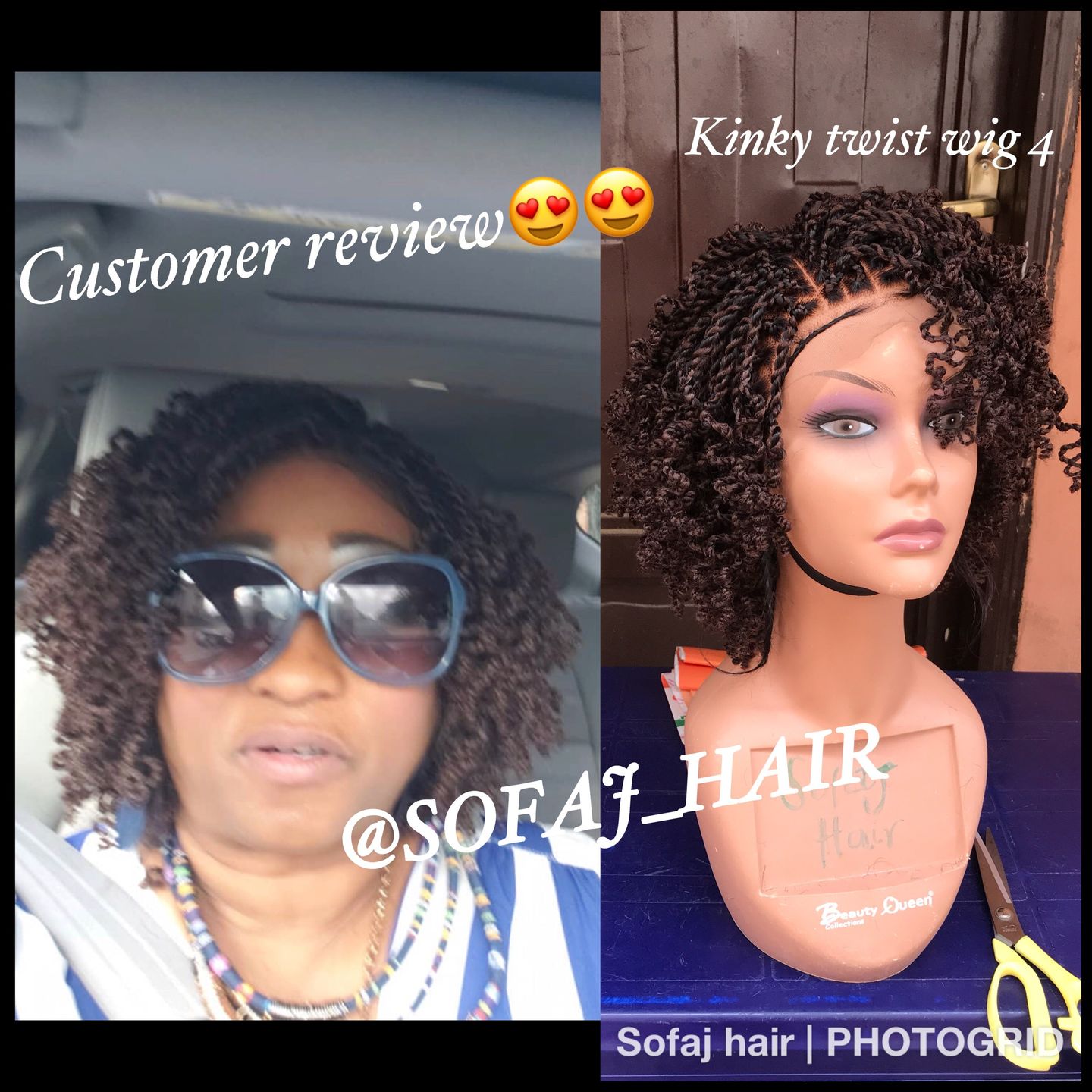 Customer photo review of Kinky twist wig 4