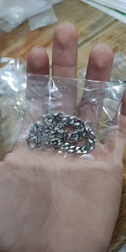 Customer photo review of SILVER CUBAN BRACELET