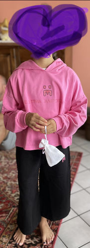 Customer photo review of Felpa logo glitterato bubble