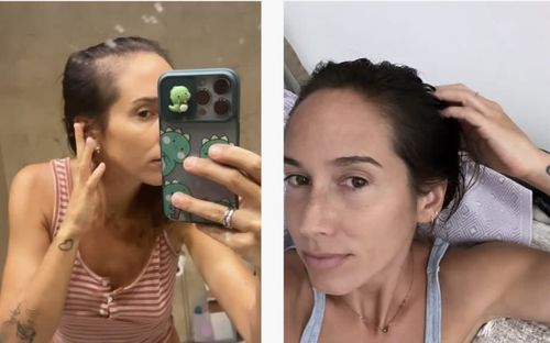 Customer photo review of Growth & Shine Hair Oil