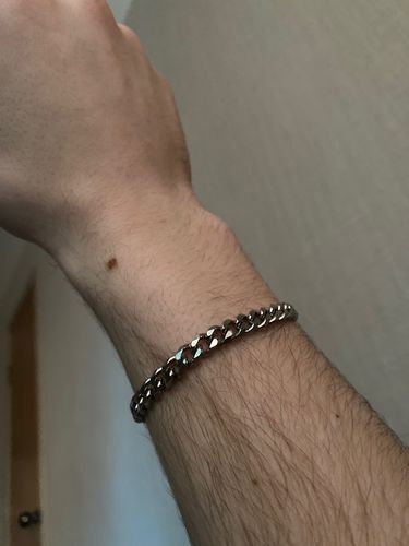 Customer photo review of SILVER CUBAN BRACELET